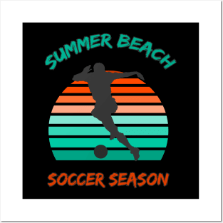 Summer Beach Soccer Season Posters and Art